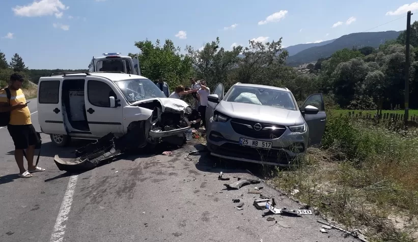 Mudurnu yolunda iki araç kazaya karıştı: 2 yaralı