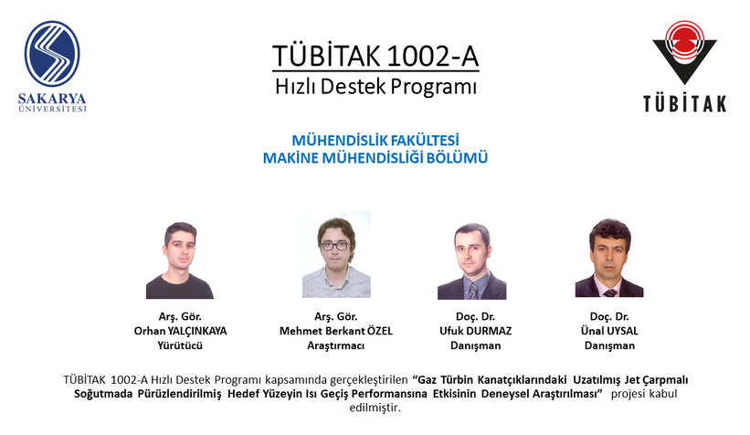 Mühendislik Fakültesinden TÜBİTAK 1002-A Proje başarısı