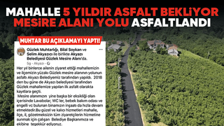 Muhtardan 5 yıl sonra mahalleye gelen asfalt açıklaması