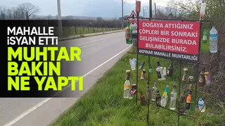 Muhtardan çöp atanlara ilginç tepki