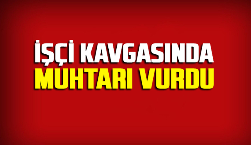 Muhtarı ayağından vurdu