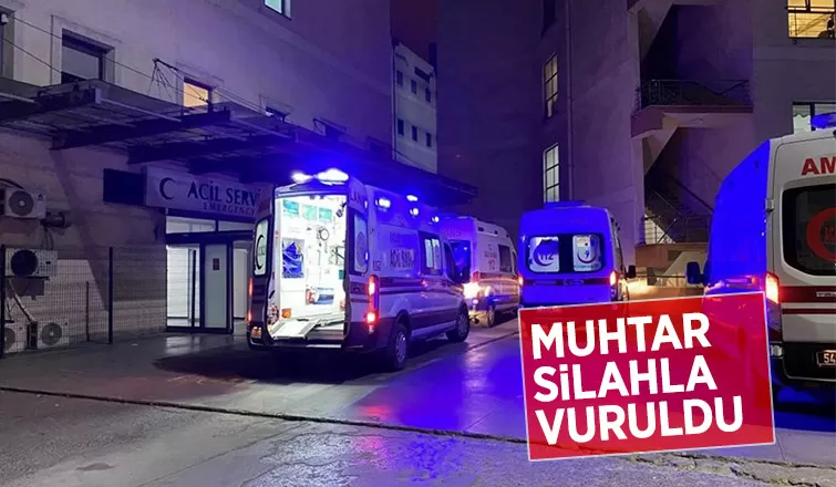 Muhtarı silahla vurdu