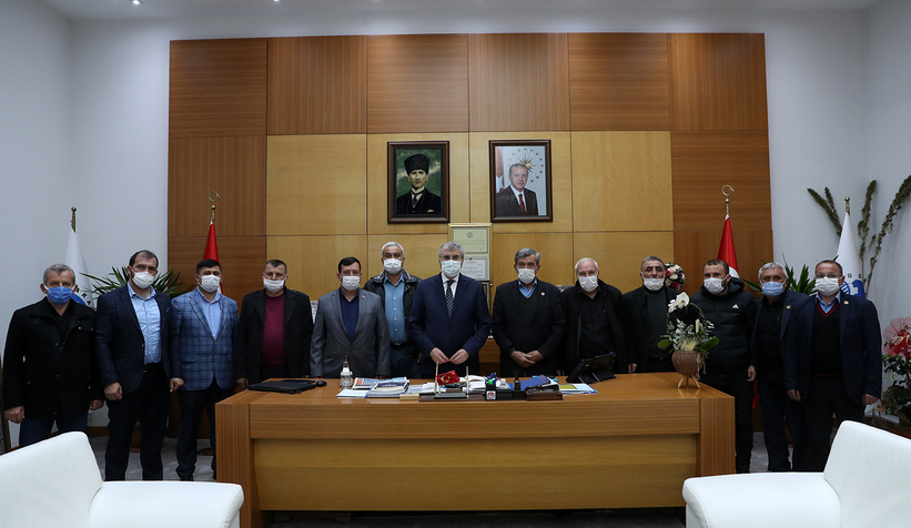 Muhtarlardan Başkan Yüce'ye ziyaret