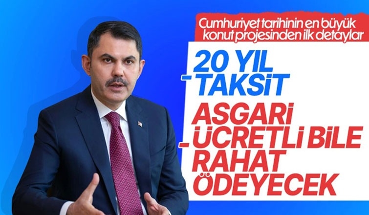 Murat Kurum, sosyal konut projesinin detaylarını duyurdu