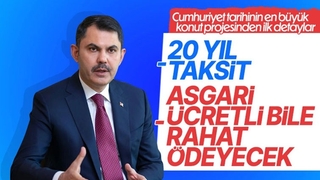 Murat Kurum, sosyal konut projesinin detaylarını duyurdu