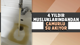 Musluktan su yerine çamur aktı