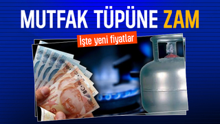 Mutfak tüpü zamlandı