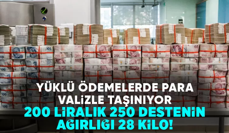 Nakit para artık valizle taşınacak hale geldi
