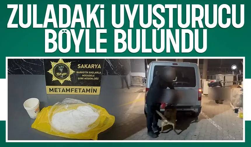 Narkotik köpeği zuladaki uyuşturucuyu böyle buldu