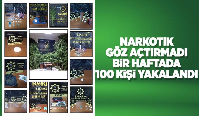 Narkotik operasyonlarında 100 gözaltı