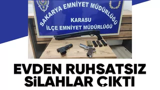 Narkotik operasyonunda ruhsatsız silahlar ele geçirildi
