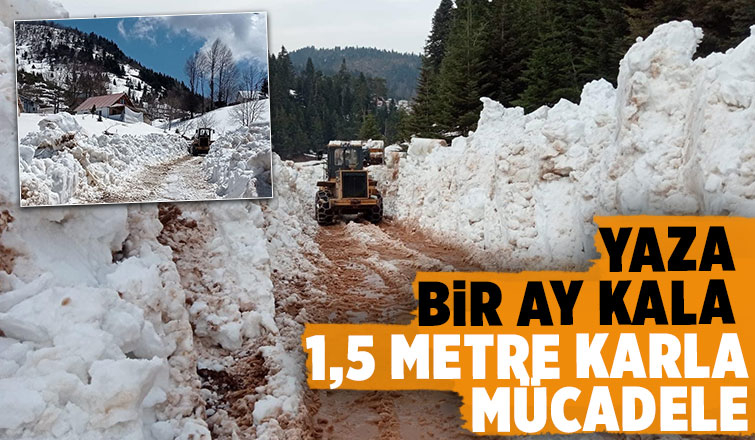 Nisan ayında kar mesaisi