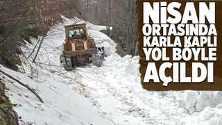 Nisan ortasında karla mücadele