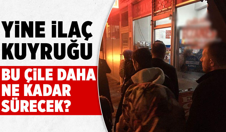 Nöbetçi eczanede ilaç kuyruğu