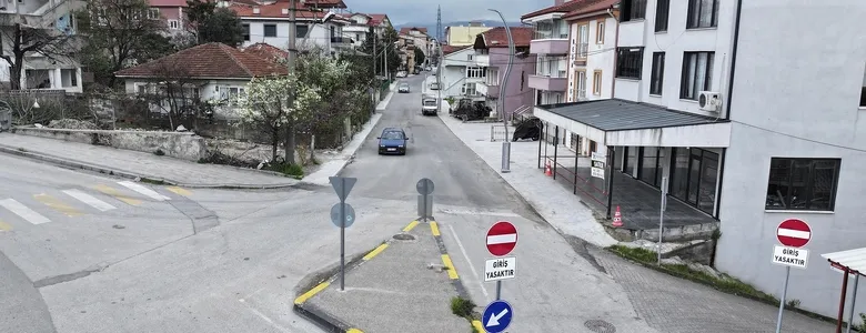 O caddede trafik akışı değişti