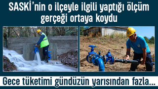 o ilçede gece su tüketimi gündüzün yarısından fazla