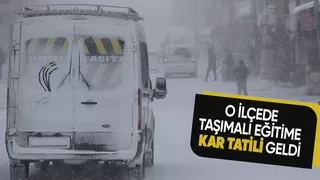 O ilçede taşımalı eğitime 1 günlük kar tatili