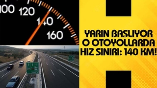 O otoyollarda hız sınırı yarından itibaren 140 km'ye çıkıyor