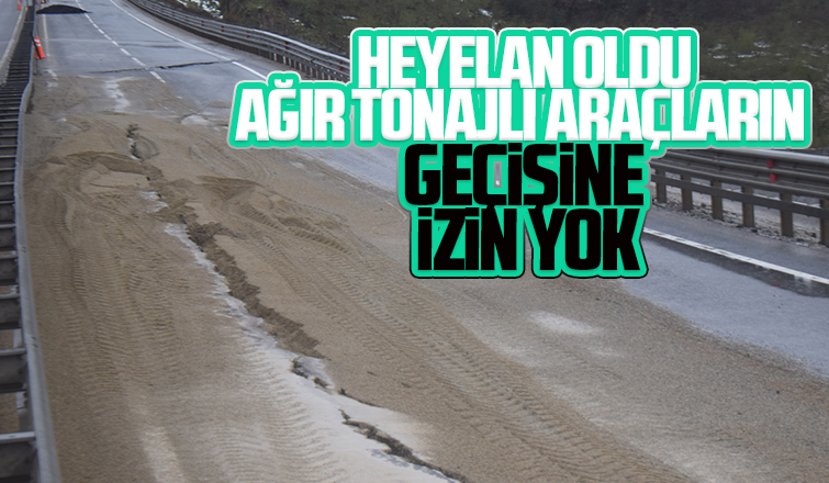 O yolu kullanacaklar dikkat; Heyelan oldu