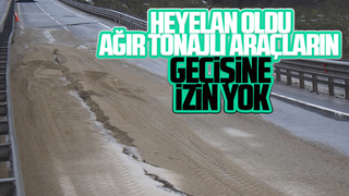 O yolu kullanacaklar dikkat; Heyelan oldu
