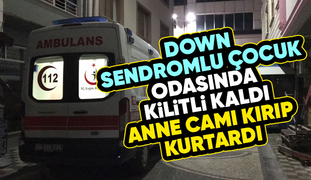 Odada kilitli kaldı