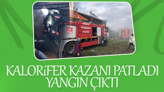 Odunluktaki kalorifer kazanı patladı