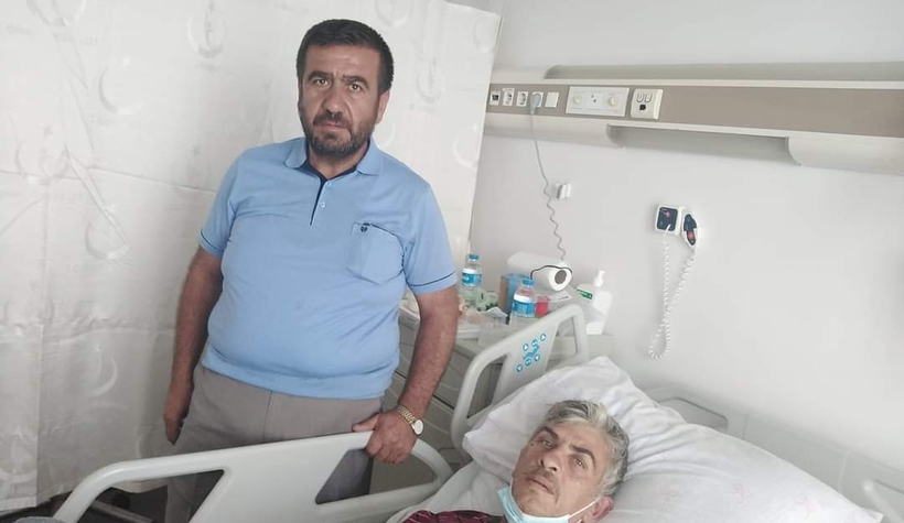 Oğlu tüfekle vurmuştu, hastanede ziyaret etti
