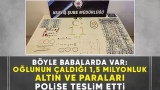 Oğlunun çaldığı 1,5 milyonluk altınları polise teslim etti