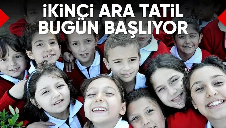 Okullarda 9 günlük ara tatil bugün başlayacak