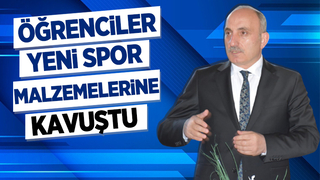 Öğrenciler, yeni spor malzemelerine kavuştu