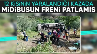 Öğrencileri taşıyan midibüs şarampole yuvarlanmıştı; Ferni patlamış