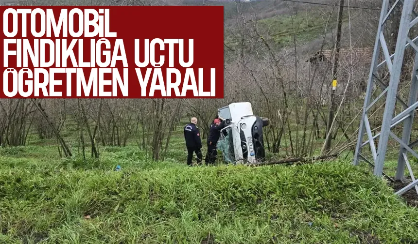 Öğretmen kazada ölümden döndü