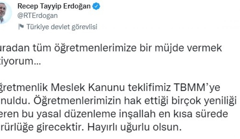 Öğretmenlik Meslek Kanunu teklifi TBMM’ye sunuldu