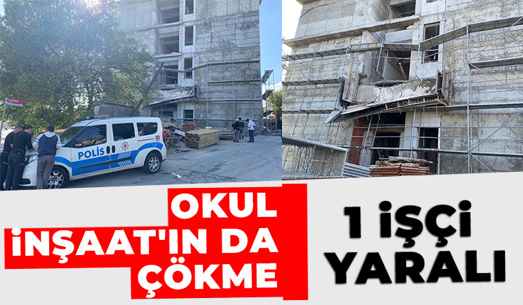  Okul inşaatın da çökme meydana geldi