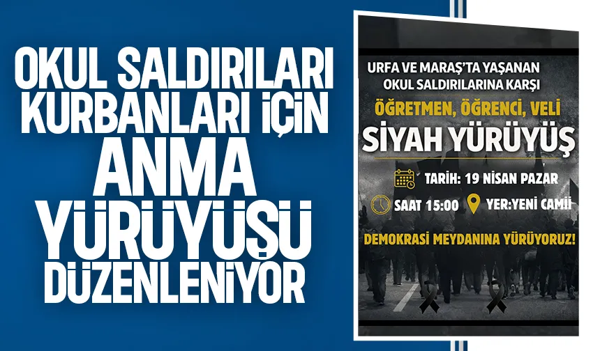 Okul saldırılarında hayatına kaybedenler için anma yürüyüşü