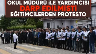 Okuldaki saldırıyı protesto ettiler