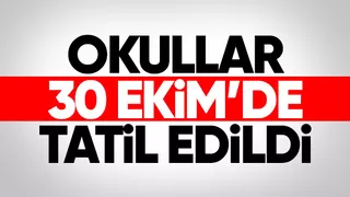 Okullar tatil edildi