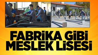 Okullara basket potası ve tenis masası üretiyorlar