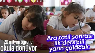 Okullarda ara tatil sonrası ilk ders zili yarın çalacak