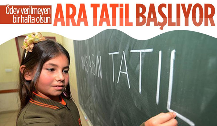 Okullarda ilk ara tatil başlıyor