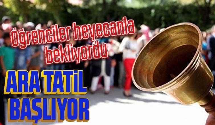 Okullarda ilk ara tatil için son ders zili yarın çalacak
