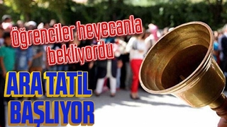 Okullarda ilk ara tatil için son ders zili yarın çalacak