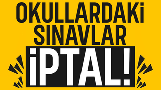 Okullardaki sınavlara kar iptali!