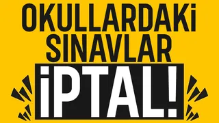 Okullardaki sınavlara kar iptali!