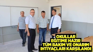 Okulların her türlü bakım onarım ihtiyaçları karşılandı