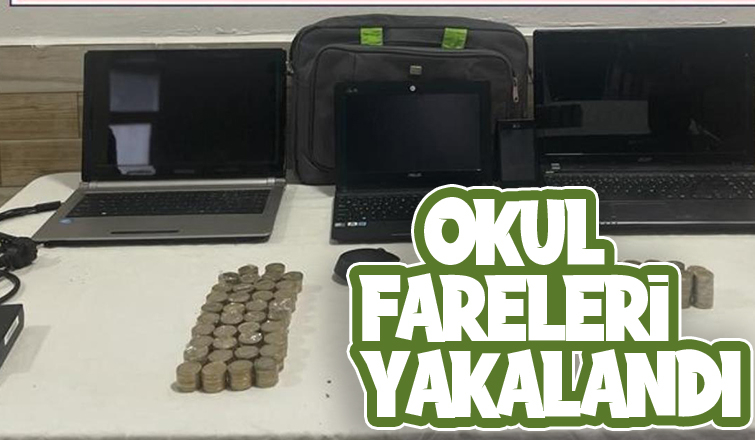 Okulu soyan hırsızlar yakalandı