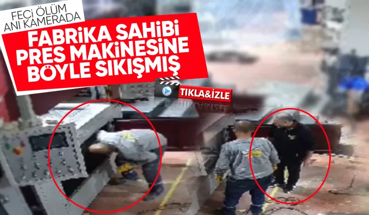 Ölüme böyle geldi; Pres makinesine sıkıştı