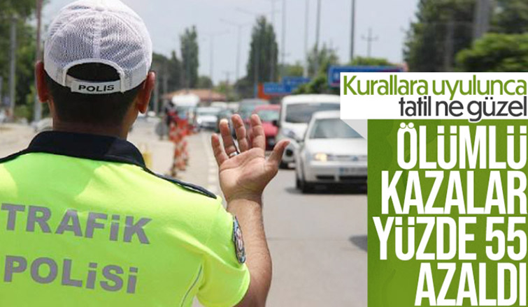 Ölümlü kazalar yüzde 55 azaldı