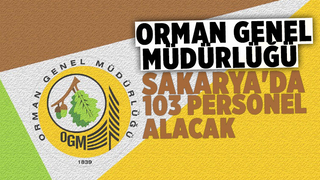Orman Genel Müdürlüğü Sakarya'da 103 personel alıyor