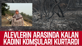 Orman yangınında alevlerin arasında kaldı